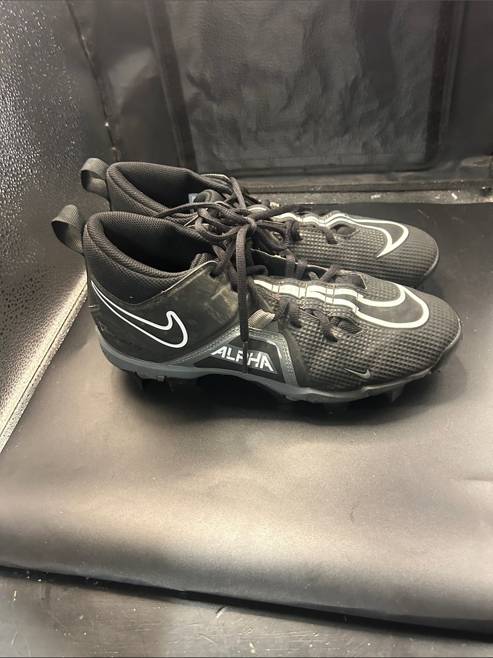 Nike Men’s Black and Gray Alpha Soccer Cleats